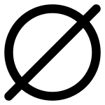 Circle Slashed SVG Icon